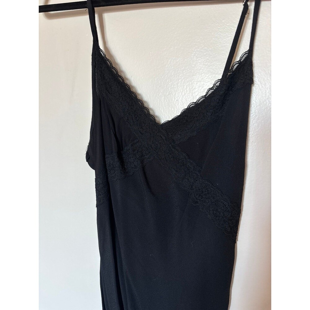 Forever21 Black Lace Slip Dress Nightgown Coquette Goth
